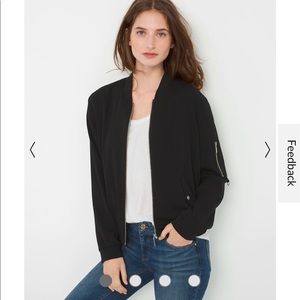 White House Black Market Lightweight Bomber Jacket. Size Small. Black